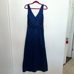 Nicole Miller Silk Navy Gown